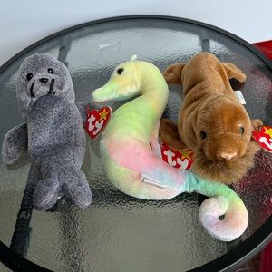Ty Beanie Baby Sea Creature Lot